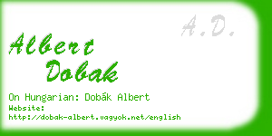 albert dobak business card